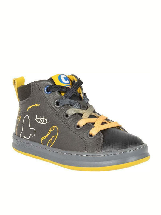 Twins Παιδικά Sneakers High Ανατομικά Γκρι
