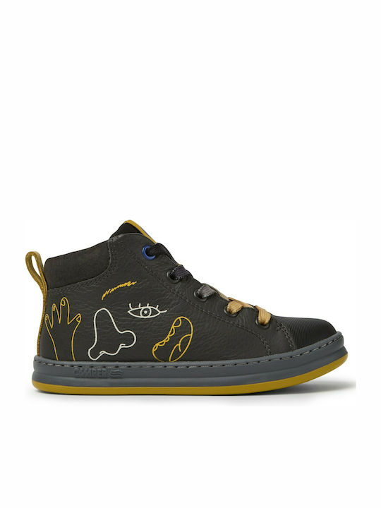 Twins Παιδικά Sneakers High Ανατομικά Γκρι