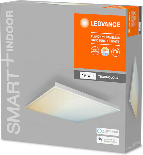 Ledvance Smart+ Planon Frameless Τετράγωνο Εξωτερικό LED Panel 20W με Ρυθμιζόμενο Λευκό Φως 30x30εκ.