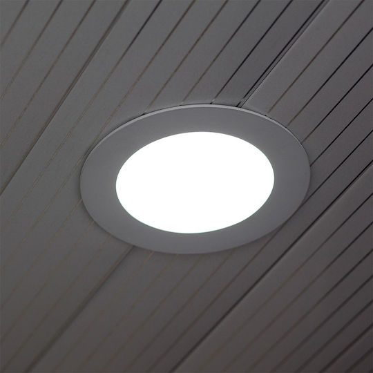 V-TAC Rund Vertieft LED Panel 18W mit Warmes Weiß Licht 3000K