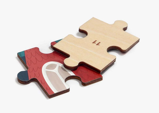 Ξύλινο Παιδικό Puzzle Σφηνώματα Πυροσβεστικό Όχημα για 3+ Ετών 24pcs Top Bright
