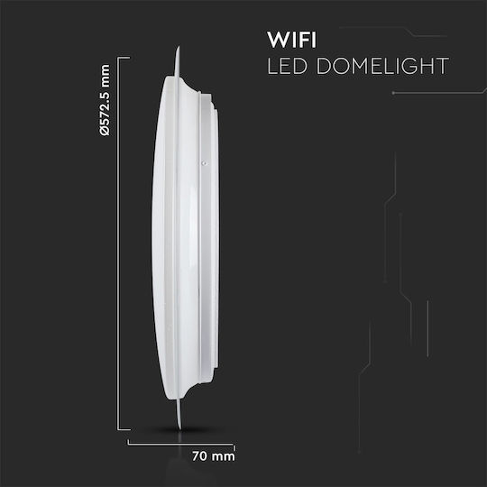 V-TAC Square Outdoor LED Panel 60W with Warm White Light 3000K 57.25x57.25cm