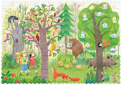 Kids Puzzle Day, Night in the Forest for 6++ Years 100pcs Londji