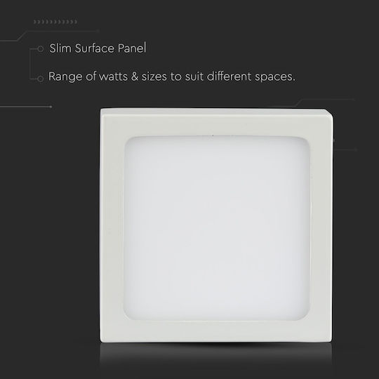 V-TAC Τετράγωνο Εξωτερικό LED Panel 6W με Ψυχρό Λευκό Φως 6400K 18x18εκ.