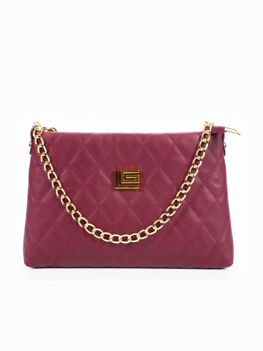 Leather Women's Handbag Crossbody Burgundy