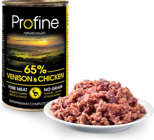 Profine Nature's Touch Υγρή Τροφή Σκύλων σε Κονσέρβα με Ελάφι και Κοτόπουλο χωρίς Σιτηρά 400gr
