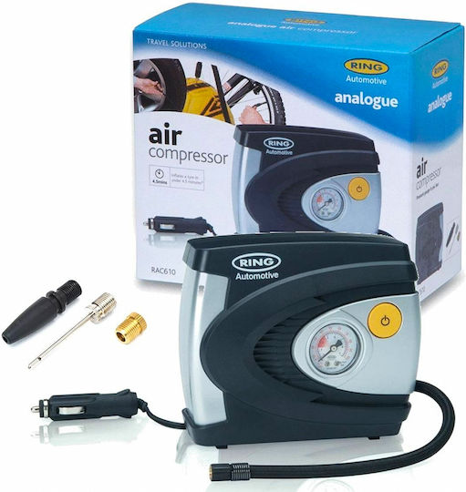 Ring Τρόμπα Αυτοκινήτου RAC610 100PSI με Καλώδιο Αναπτήρα 12V