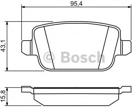 Bosch Brake Pad Front 4pcs for Ford Focus / Galaxy / Mondeo / S-Max Volvo S80 / V70 / XC 70