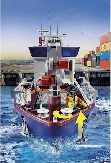 Playmobil City Action Cargo Ship with Boat for 4-10 years old
