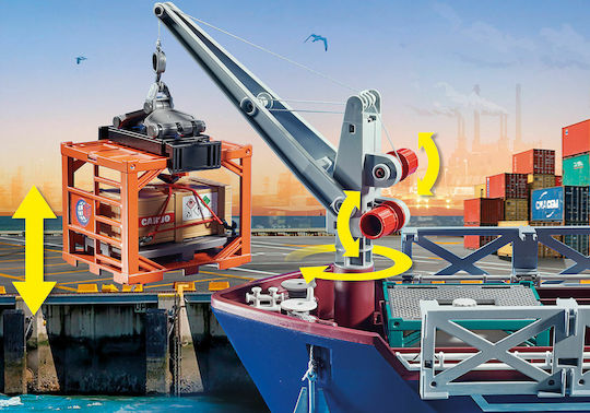Playmobil City Action Cargo Ship with Boat for 4-10 years old