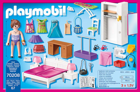 Playmobil Dollhouse Dormitor cu Atelier de Croitorie pentru 4+ ani ani