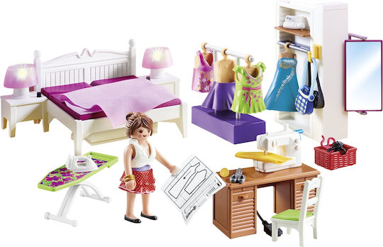 Playmobil Dollhouse Dormitor cu Atelier de Croitorie pentru 4+ ani ani
