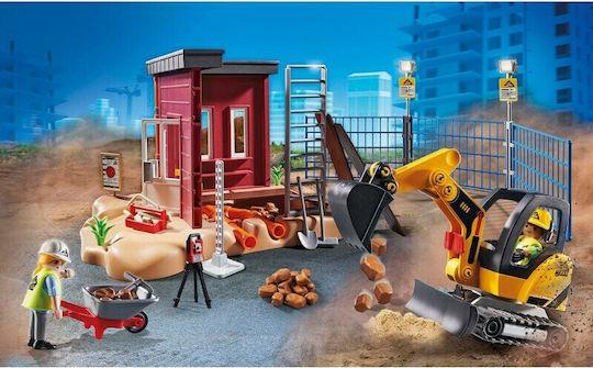 Playmobil Stadt Aktion Mini Excavator with Building Section für 5+ Jahre Jahre