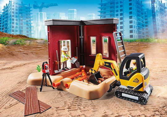 Playmobil Stadt Aktion Mini Excavator with Building Section für 5+ Jahre Jahre