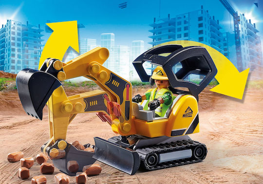 Playmobil Stadt Aktion Mini Excavator with Building Section für 5+ Jahre Jahre