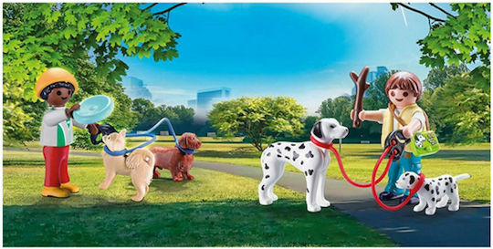 Playmobil Koffer Stadtleben Spaziergang mit Hunden für 4-10 Jahre