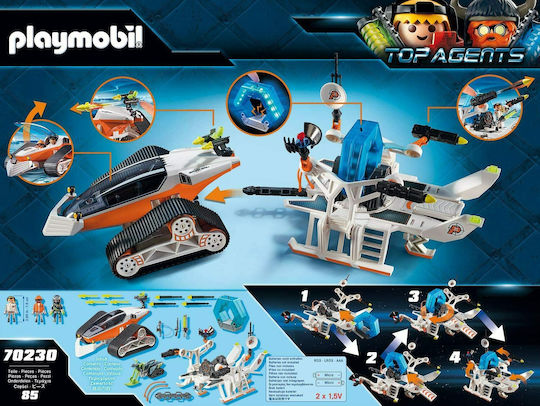 Playmobil Top Agents Spy Team Command Sled για 6 ετών