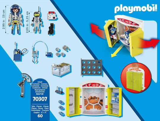 Playmobil Βαλιτσάκι Space In The Space Station για 4 ετών