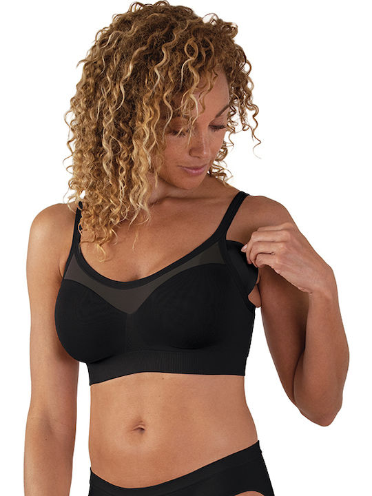 Bravado Body Silk BRV-11010-BL Μπουστάκι Εγκυμοσύνης & Θηλασμού με Clips Μαύρο