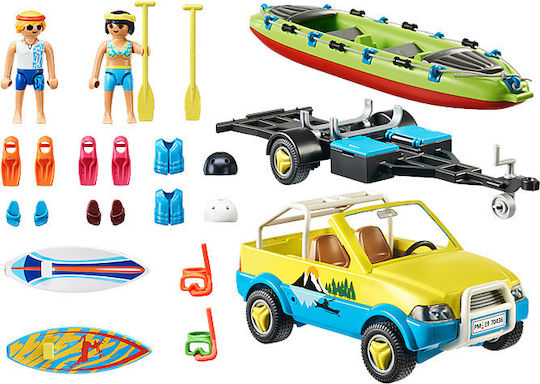Playmobil Семейно забавление Beach Car with Canoe за 4+ години години