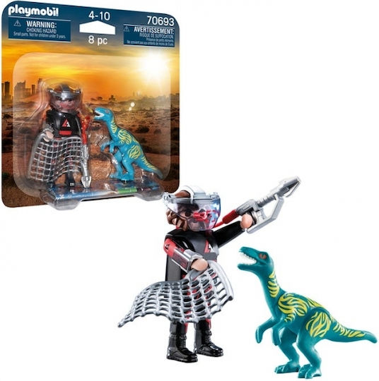 Playmobil Двойна опаковка Velociraptor with Dino Catcher за 4-10 години