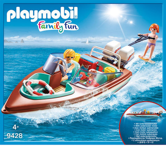 Playmobil Familienspaß Motor Boat with Underwater Engine für 4+ Jahre