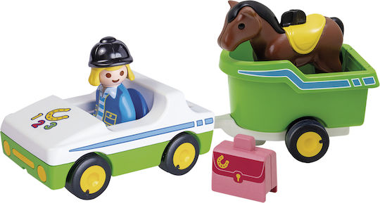 Playmobil 123 Car With Horse Trailer за 1,5+ години години