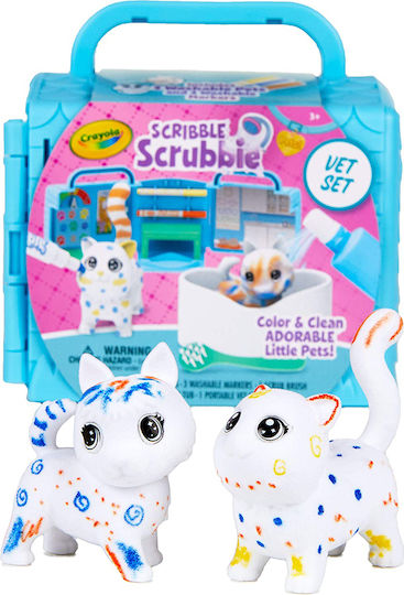 Crayola Ζωγραφική Washimals Pets Vet Playset Κτηνιατρική Κλινική για Παιδιά 4+ Ετών