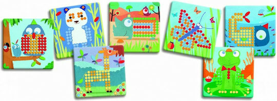 Djeco Mosaik Bildkomposition mit Dübel Spaß für Kinder 3+ Jahre alt+ Jahre