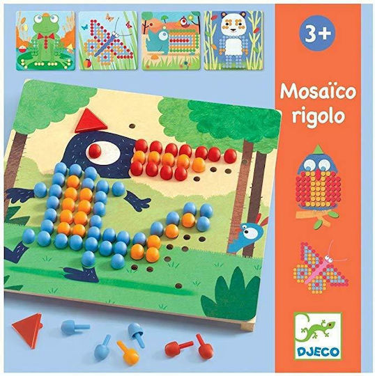 Djeco Mosaik Bildkomposition mit Dübel Spaß für Kinder 3+ Jahre alt+ Jahre