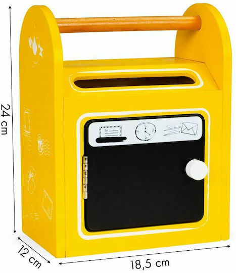 Ecotoys Γραμματοκιβώτιο με Μαυροπίνακα από Ξύλο για 3+ Ετών