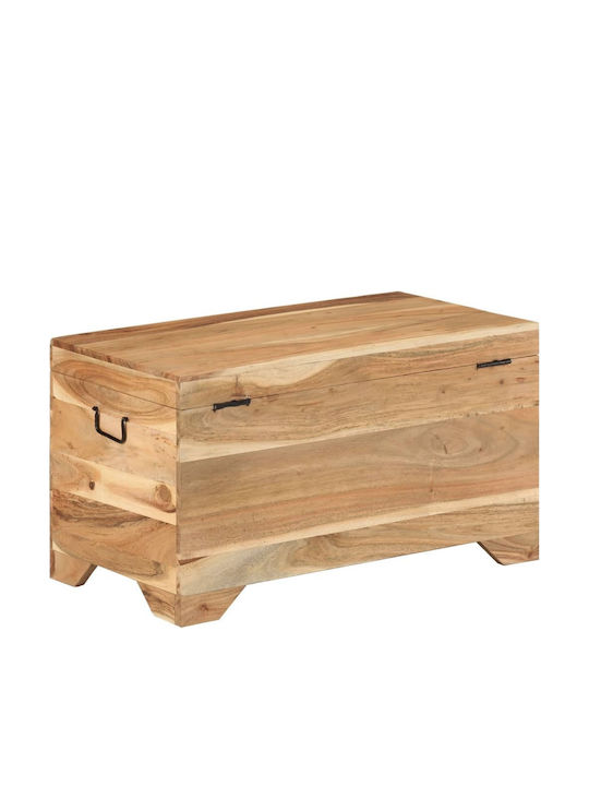 vidaXL Διακοσμητικό Μπαούλο Ξύλινο Μπεζ 73x39x41εκ.