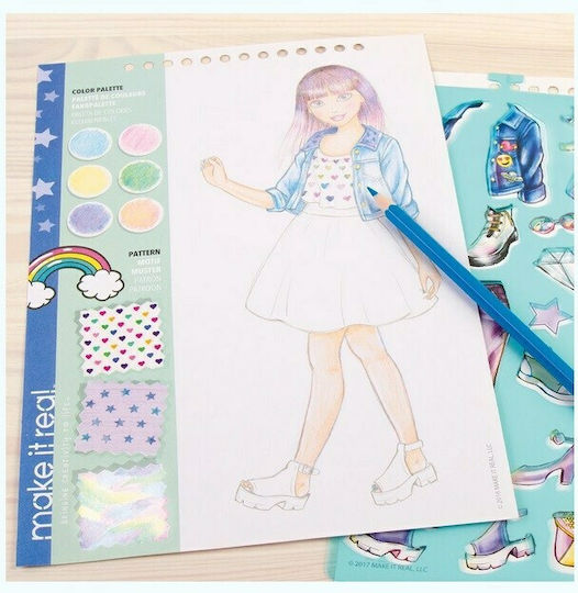 Make It Real Ζωγραφική Fashion Design Sketchbook Digital Dream για Παιδιά 6+ Ετών