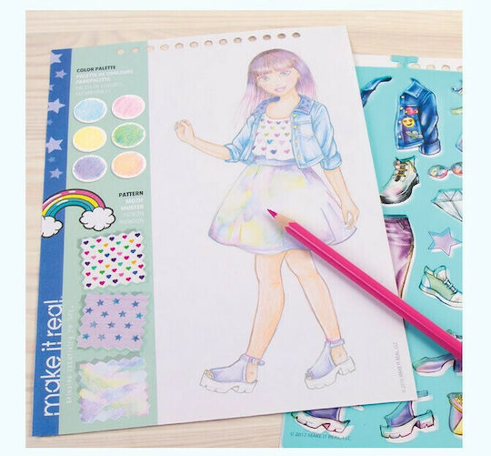 Make It Real Ζωγραφική Fashion Design Sketchbook Digital Dream για Παιδιά 6+ Ετών