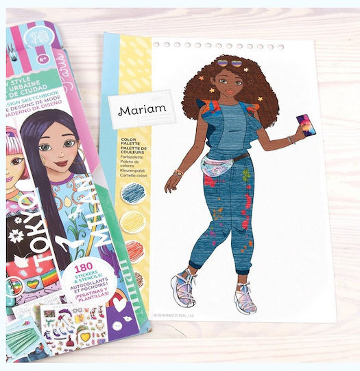 Make It Real Κοσμήματα Fashion Design Sketchbook City για Παιδιά 6+ Ετών