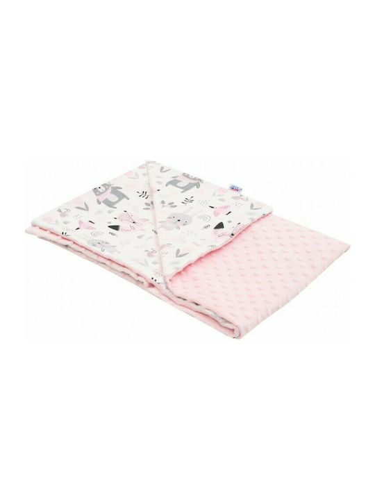 New Baby Pătură Pepinieră Swaddling pături Minky Teddy Catifea Roz 80x102cm
