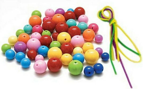 Goki Schmuck Set 44 Perlen & 3 Flechtschnüre für Kinder 2+ Jahre alt+ Jahre