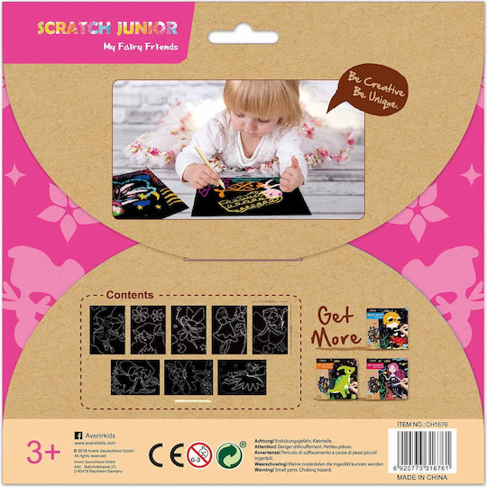 Avenir Malerei Bilder mit Scratch Fairy für Kinder 3+ Jahre alt+ Jahre 8Stück