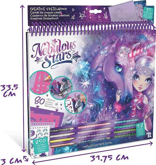 Nebulous Stars Ζωγραφική Creative Sketchbook Fantasy Horses Space για Παιδιά 7+ Ετών