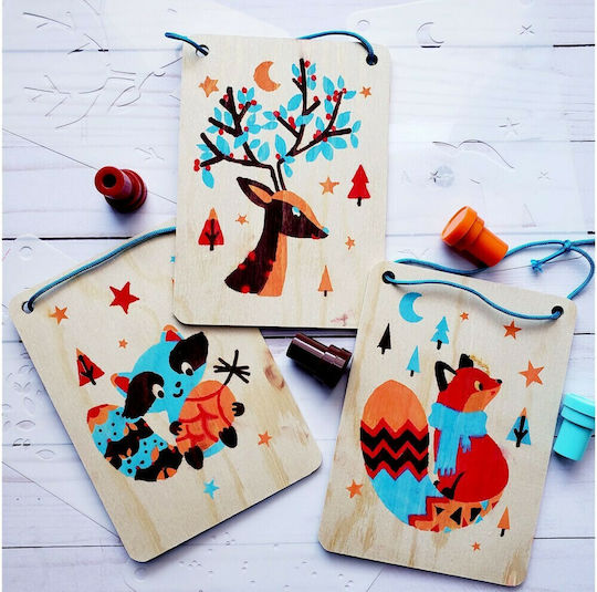 Crealign Painting Painting with Stencil Forest Animals for Children 5+ years Years