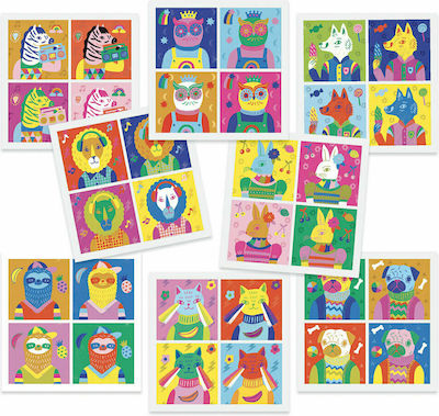 Djeco Stickers Δημουργώ Warhol - Pop Πορτραίτα Ζώων for Children 5++ Years