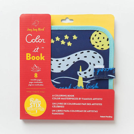 Jaq Jaq Bird Painting Color It & Go Erasable Book for Children 3+ years Years