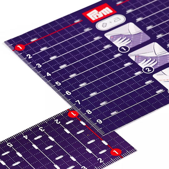 Prym Riglă în culoarea Purple Calcarea 1x5x15cm și 1x10x30cm 2buc