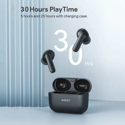 Aukey EP-M1 In-ear Bluetooth Handsfree Earphones with Sweat Resistance and Charging Case Black