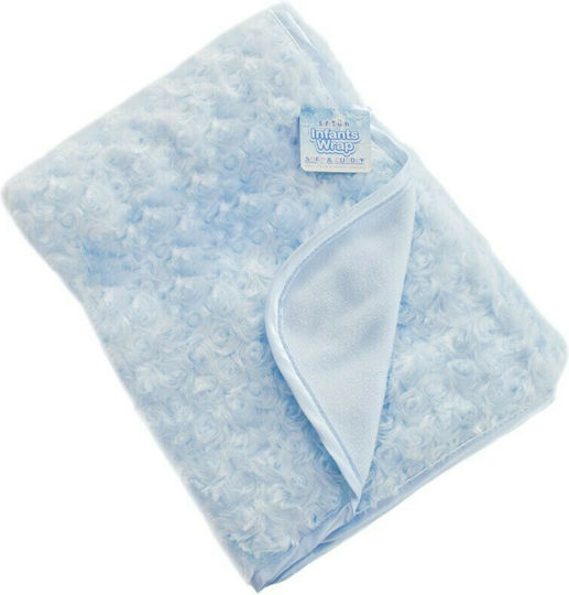 Soft Touch Blanket Nursery Swaddling Blankets Rose Mink Velvet Light Blue 75x100cm