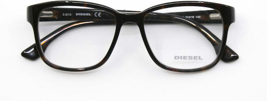 Diesel Men's Acetate Prescription Eyeglass Frame Brown Tortoise DL5032-052