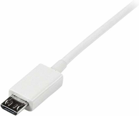 StarTech Regular USB 2.0 spre micro USB Cablu Alb 1.2m (USBPAUB50CMW) 1buc