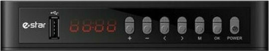 eStar T2 618 UHD TASBEST00020BK Ψηφιακός Δέκτης Mpeg-4 4K UHD με Λειτουργία PVR (Εγγραφή σε USB) Σύνδεσεις SCART / HDMI / USB