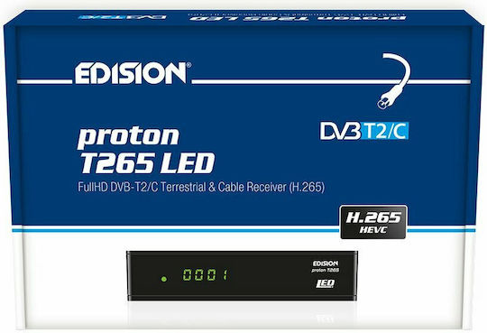 Edision Proton T265 LED 01-07-0009 Mpeg-4 Digital Receiver Full High Definition (Full HD) (1080p) Connectivity SCART / HDMI / USB