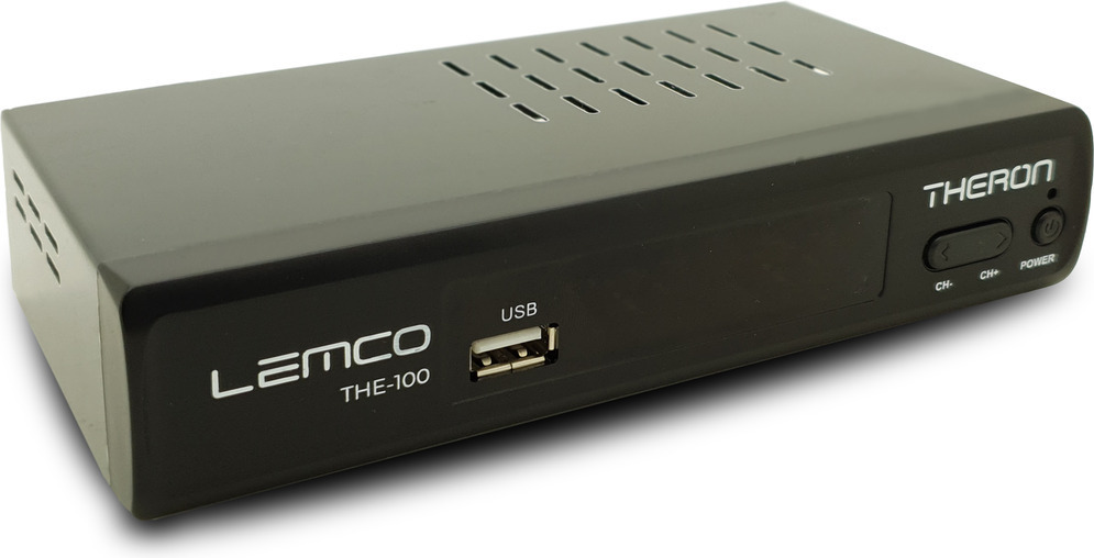 Lemco Theron THE-100 - Receptor TDT - DVB-T/T2 - H.265 - Full HD -  Reproductor Multimedia